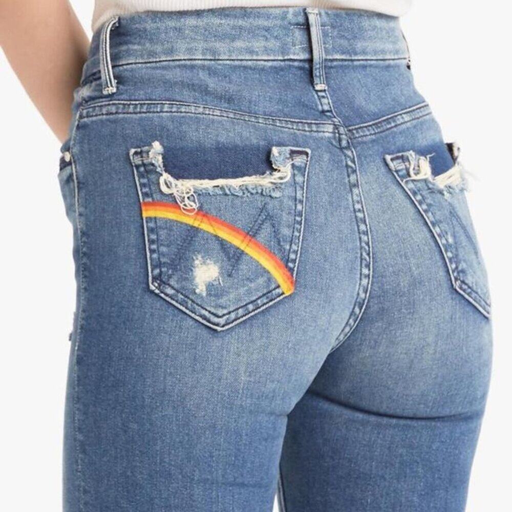MOTHER High Waisted Looker Ankle Chew Dancing The Hula 26